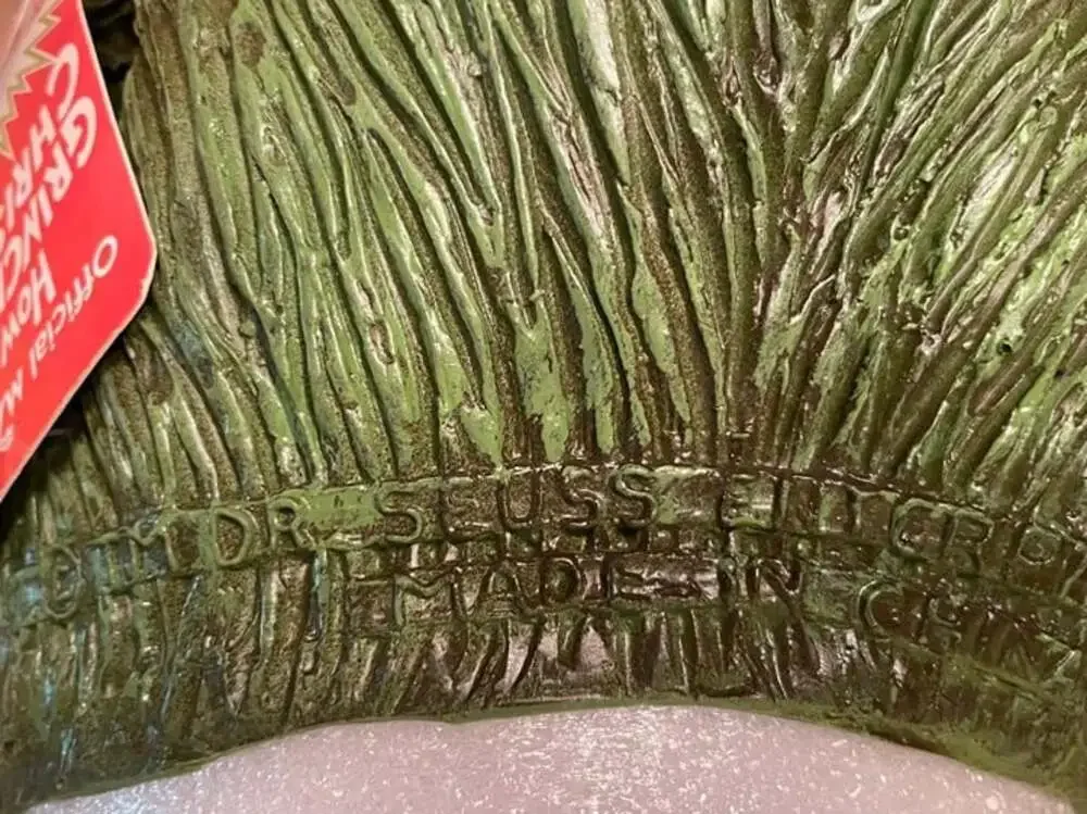 Vintage 1997 Dr. Seuss The Grinch Latex Mask NWT New With Tags Deadstock Mint